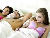 Beauties Wake Him Up For An Erotic Threesome